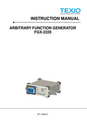 Texio FGX-2220 Instruction Manual