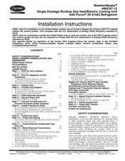 Carrier WeatherMaster 48HC12 Series Installation Instructions Manual