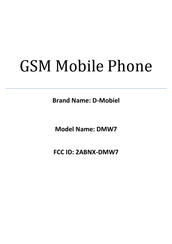 D-mobiel DMW7 Manual