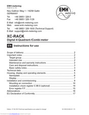 EMH XC-RACK Instructions For Use Manual