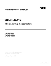 NEC mPD78F9222 Preliminary User's Manual