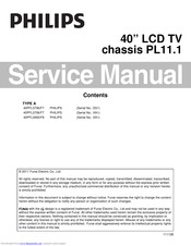 PHILIPS 40PFL3706/F7 Service Manual