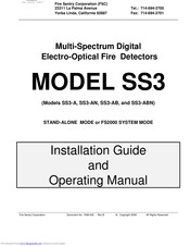 Fire Sentry SS3-AN Installation Manual And Operating Manual