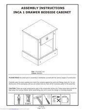 GFW INCA 3 DRAWERS CHEST Assembly Instructions Manual