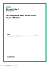 HP Integrity MC990 X Supplemental Service Manual