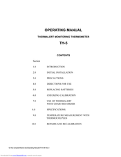 PHYSITEMP TH-5 Operating Manual