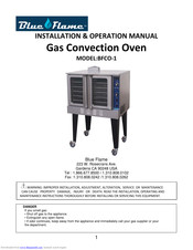 Blue Flame BFCO-1 Installation & Operation Manual