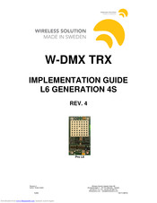 Wireless Solution W-DMX TRX Implementation Manual