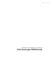 CTC Union EcoLogic PRO Installation And Maintenance Manual
