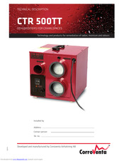 Corroventa CTR 500TT User Manual