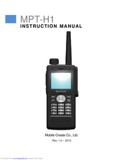 Mobile Create MPT-H1 Instruction Manual
