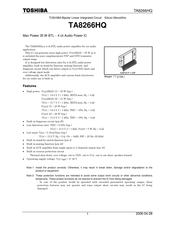 Toshiba TA8266HQ Description And Application Manual