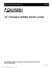 Palmgren 84315 Operating Manual & Parts List