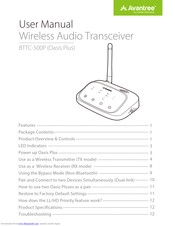 Avantree BTTC-500P Oasis Plus User Manual