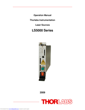 THORLABS LS5000 Series Operation Manual