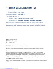 TEKTELIC COMMUNICATIONS Kona All-in-One Home Sensor User Manual