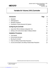 Johnson Controls METASYS VAV140 Technical Manual