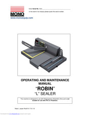 Mono ROBIN Operating And Maintenance Manual