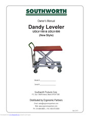 Southworth UDLV-150 Owner's Manual