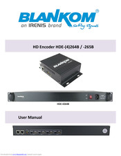 Blankom HDE-264B
HDE-265B User Manual