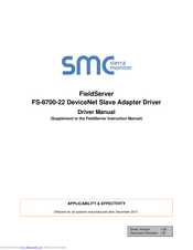 SMC Sierra Monitor FieldServer FS-8700-22 Driver Manual