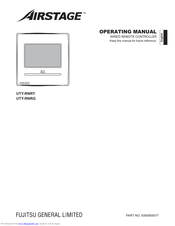 Fujitsu Airstage UTY-RNRY Operating Manual