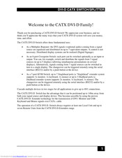 Black Box CATX DVI-D Series User Manual