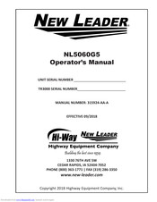 New Leader NL5060G5 Operator's Manual