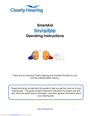 Clearly Hearing SmartAid Invisible Operating Instructions Manual