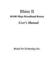 BroadNet Rhine II User Manual