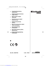 Einhell GE-EH 6056 Original Operating Instructions