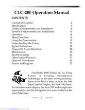 Vexilar CLC-200 Operation Manual
