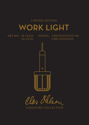 Clas Ohlson WORK LIGHT FWK70002v0-UK Instructions For Use Manual