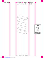 John Lewis ABACUS 3 SHELF Bookcase Manual