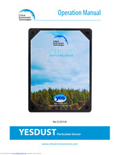 Critical Environment Technologies YESDUST Operation Manual
