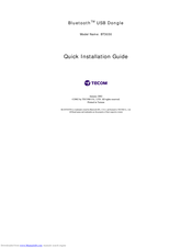 TECOM BT3030 Quick Installation Manual