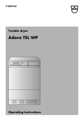 V-Zug Adora TSL WP Operating Instructions Manual