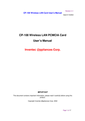 Inventec CP-108 User Manual
