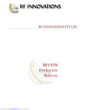 RF Innovations RFI-9256 Operation Manual