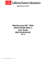 cel MeshConnect ISP / WNA ZIC2410USB-WNA-1 User Manual
