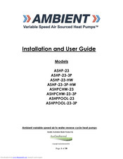 Ambient ASHP-23-3P-HW Installation And User Manual
