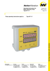 NetterVibration AP 117 Operating Instructions Manual