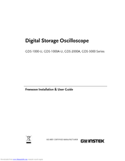 GW Instek GDS-1000-U Series Freewave Installation & User Manual