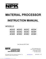 NPK M20G Instruction Manual