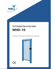 PERCo WHD-16 Installation And Operation Manual