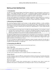 ERNITEC PIR-150 Installation Instruction