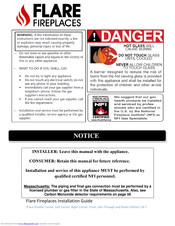 Flare Fireplaces FLARE 60H Installation Manual