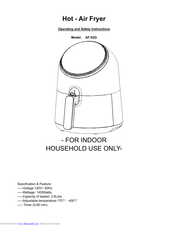 Ningbo AF-02G Operating And Safety Instructions Manual