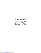JOO 230 User Manual
