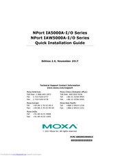 Moxa Technologies NPort IAW5000A-I/O Series Installation Manual